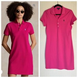Ralph Lauren Vibrant Pink Polo Dress Size: M